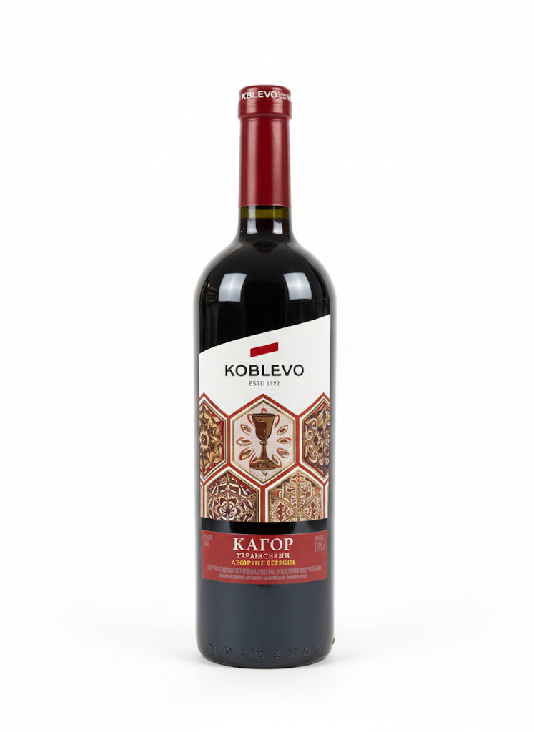 Kagor Koblevo Red Dessert Wine – Premium Ukrainian Wine (0.75L).             Product Type: Red Dessert Wine
Origin: Ukraine
Volume: 750ml | ABV: 16%