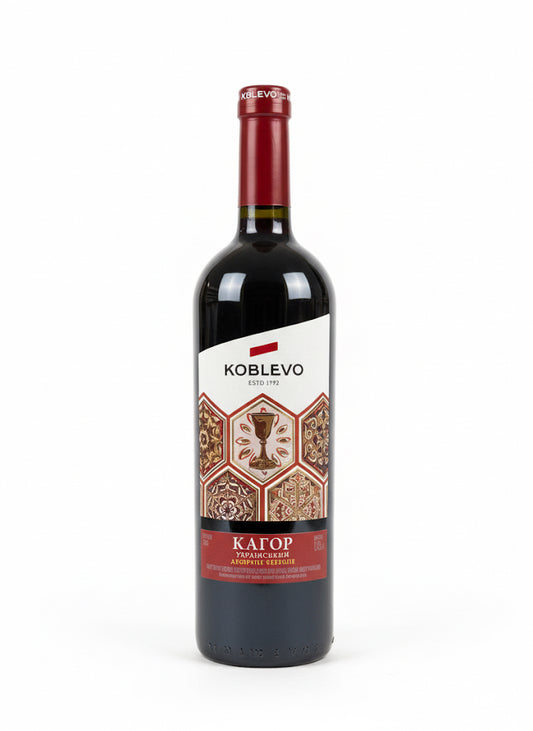 Kagor Koblevo Red Dessert Wine – Premium Ukrainian Wine (0.75L).             Product Type: Red Dessert Wine
Origin: Ukraine
Volume: 750ml | ABV: 16%