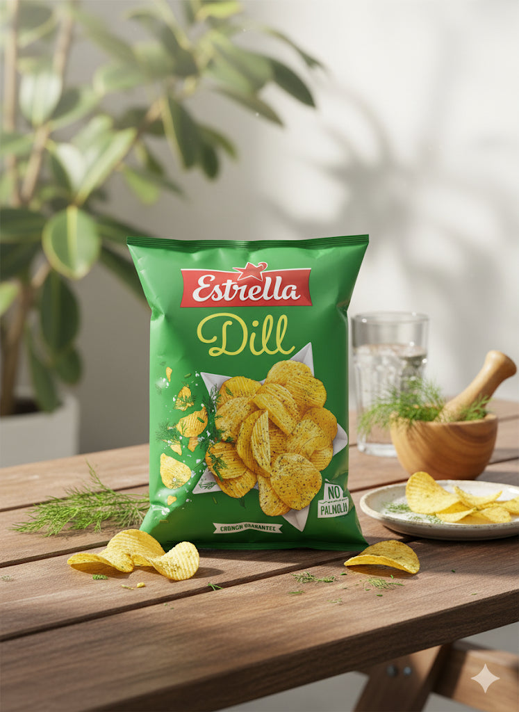 Estrella Dill Potato Chips – Crunchy, Fresh & Packed With Flavour 🌿🥔