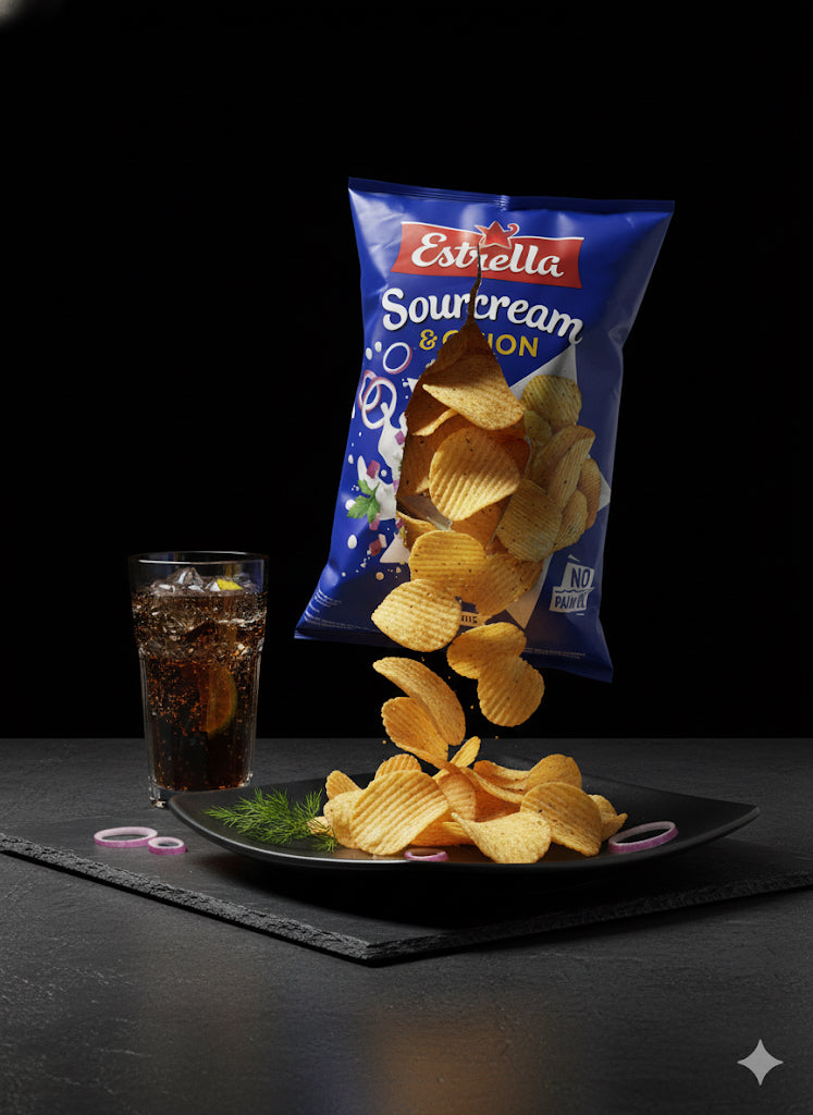 Estrella Sourcream & Onion Crisps –  Estrella Crunch Guarantee!