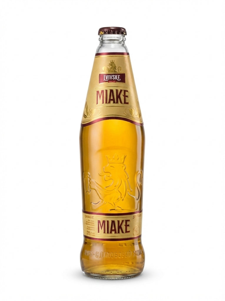 Lvivske 'Miake' (Soft) Lager | Premium Ukrainian Beer | Imported [Insert Volume, e.g., 500ml]