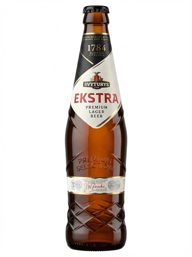 Švyturys Ekstra | Premium Lithuanian Lager | Award-Winning Dortmunder Style Beer (500ml)