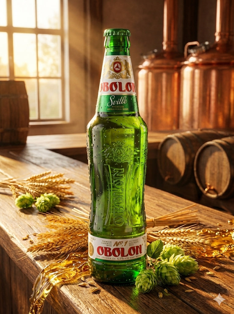 Obolon Svitle | Premium Ukrainian Pale Lager | Traditional Kyiv Brew (500ml)