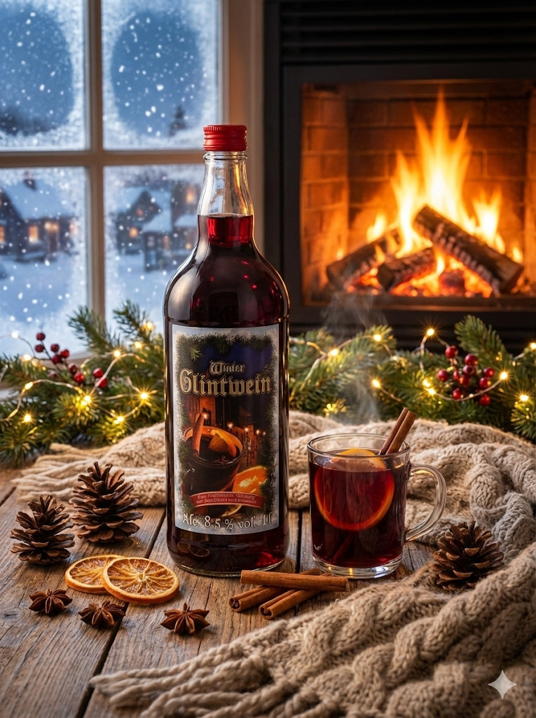 Winter Glintwein – Traditional German-Style Mulled Wine (1L)