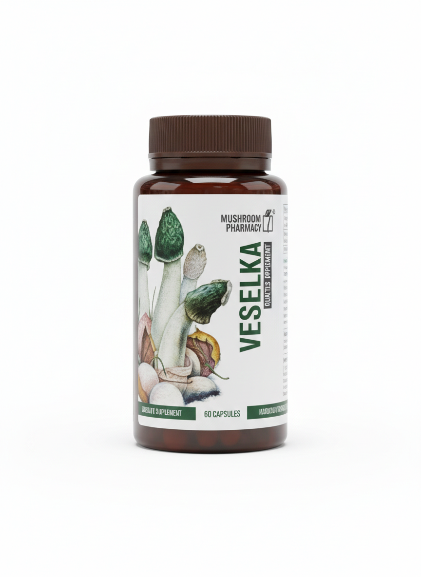 MAK Veselka Mushroom Capsules Herbal Supplement 60 Capsules natural wellness package