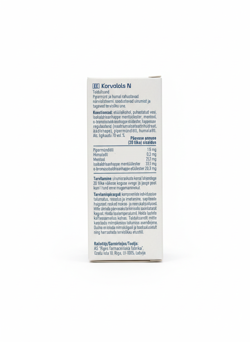 MAK Korvalols N Drops Herbal Food Supplement 25 ml natural calm support package