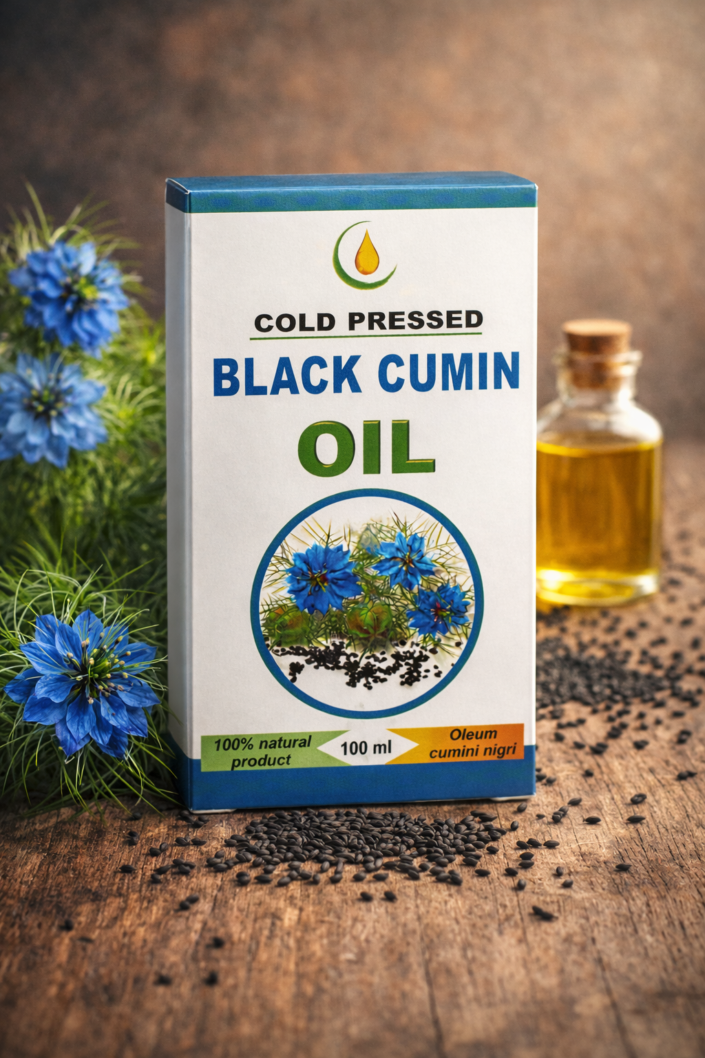 Cold Pressed Black Cumin Oil 100ml – 100% Natural Nigella Sativa (Black Seed Oil)
