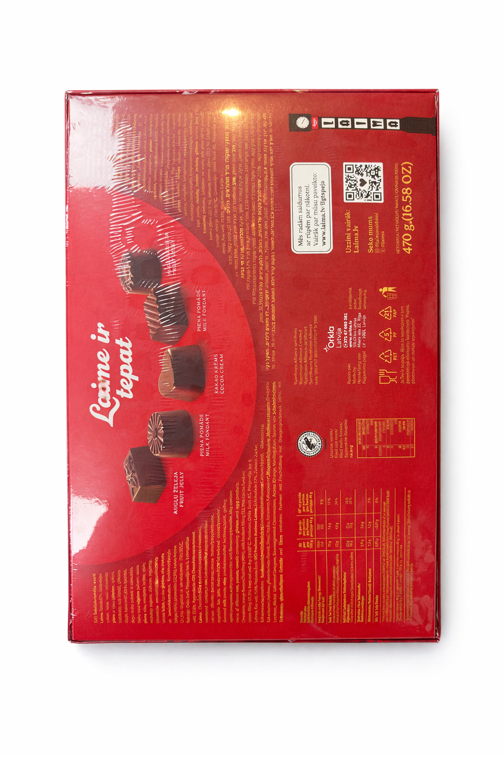 Laima Asorti Chocolate Assortment Box 470g – Luxury Chocolate Gift Box