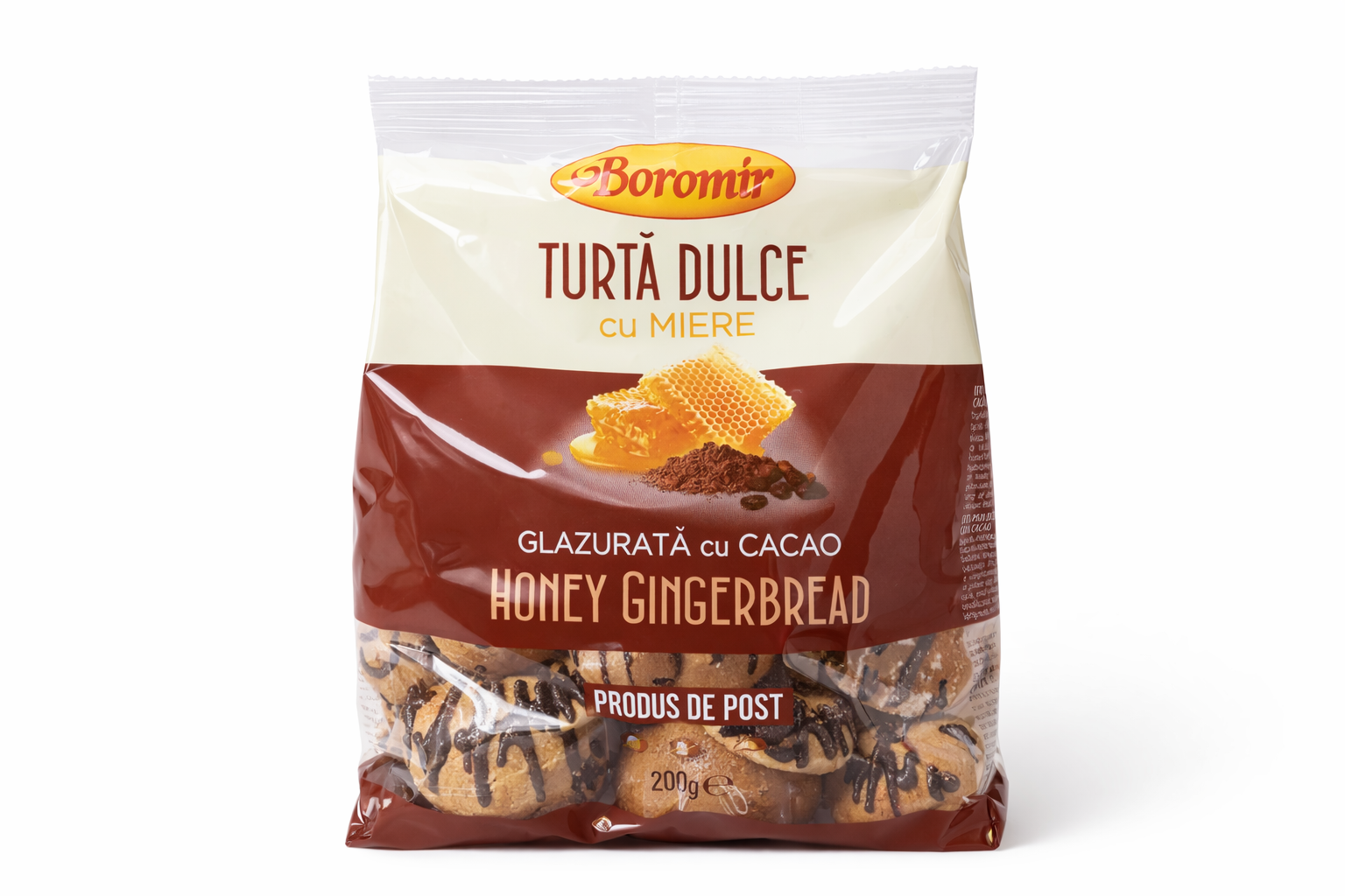 Boromir honey gingerbread with cocoa glaze in retail packaging