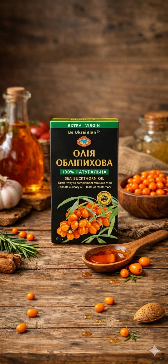MAK Sea Buckthorn Oil Extra Virgin Cold-Pressed 100ml natural supplement package