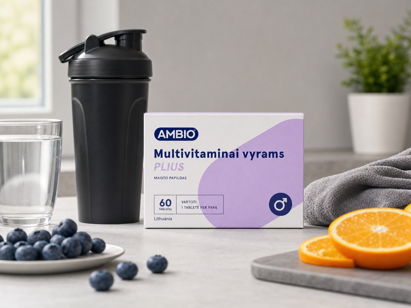 MAK- Eastern European Delicatessen AMBIO Multivitamins for Men PLIUS 60 Tablets natural supplement package