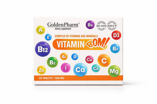 GoldenPharm Vitamin Bom! front of box