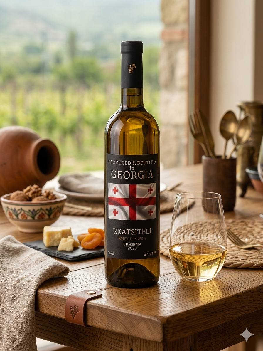 Rkatsiteli — Georgian White Dry Wine (750ml) - image 2