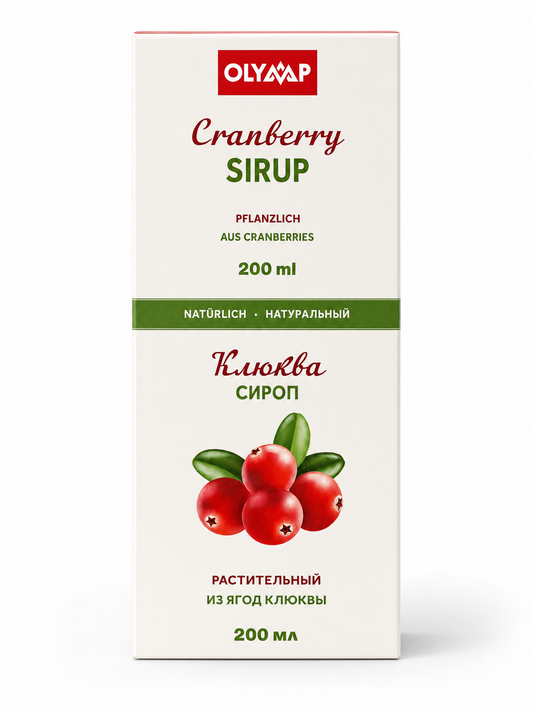 OLYMP Cranberry Sirup 200ml natural plant-based syrup product image