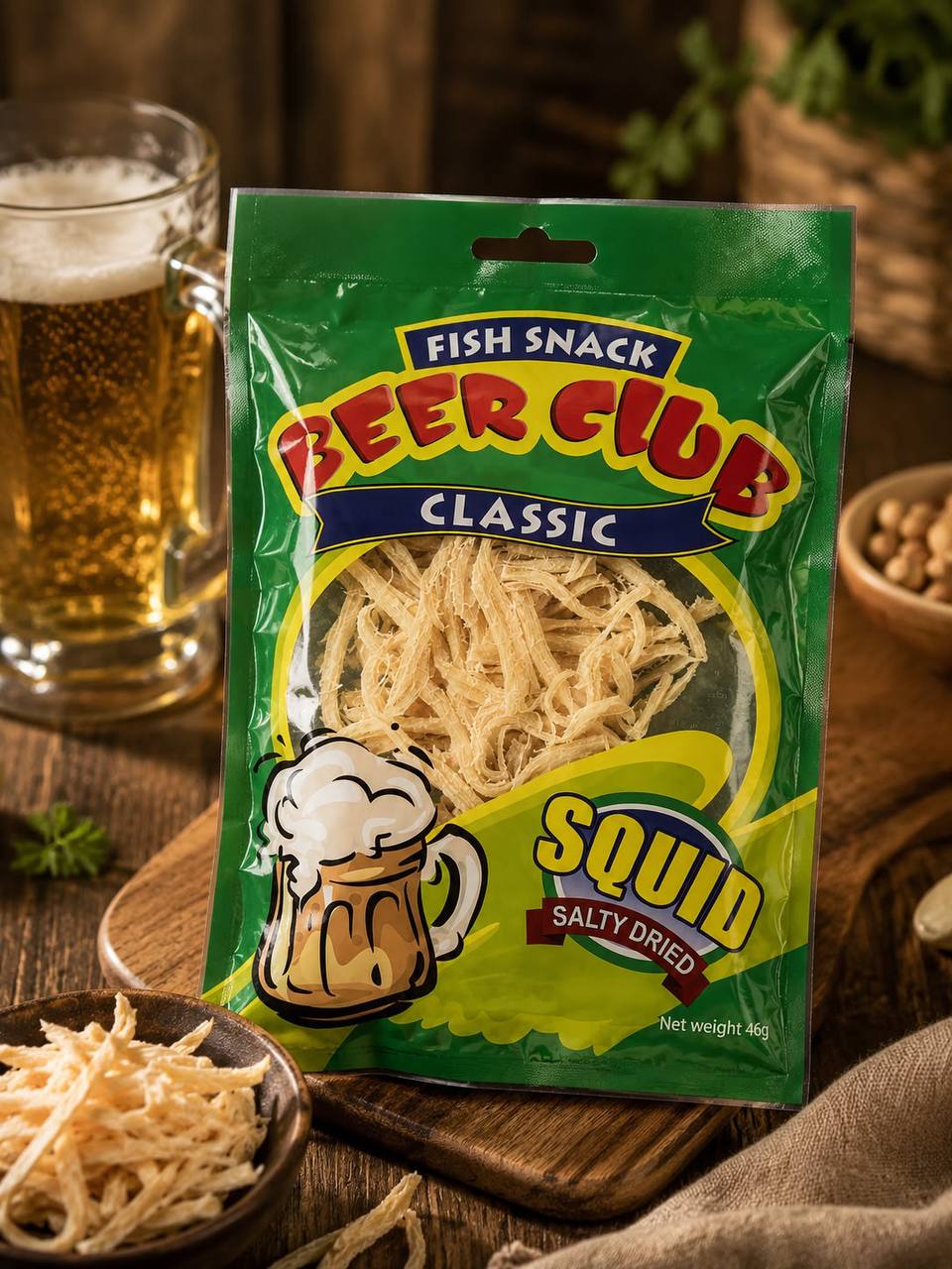 Beer Club Classic Dried Squid lifestyle serving suggestion