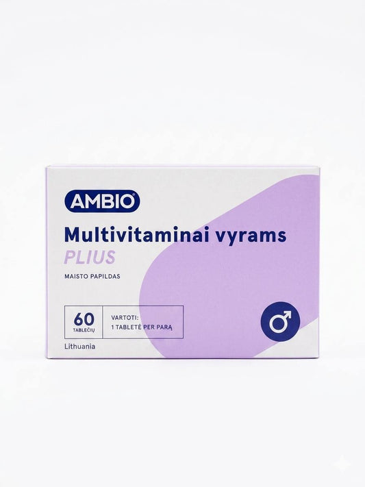 AMBIO Multivitamins for Men PLIUS 60 tablets front packaging