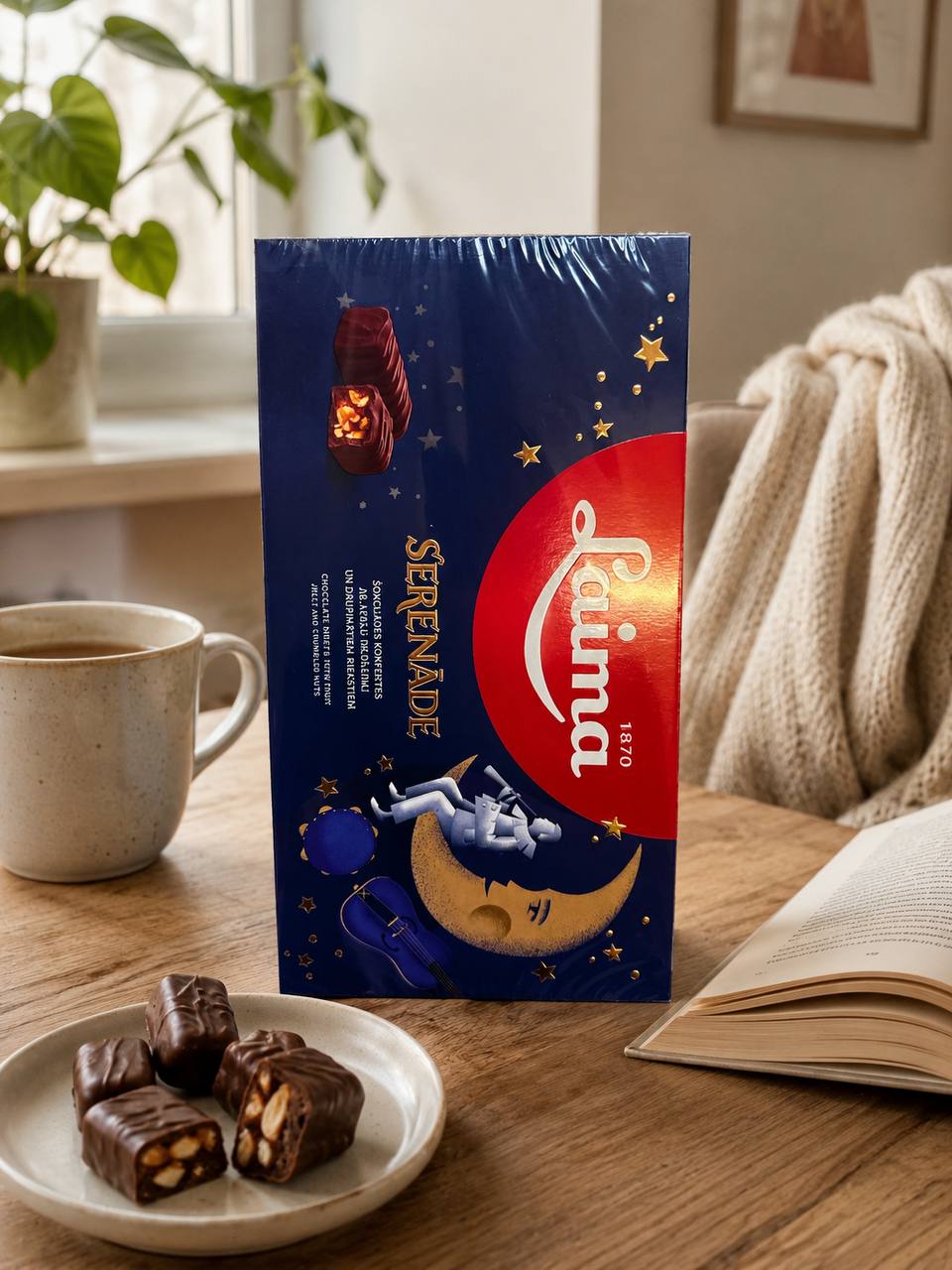 Laima Serenāde boxed chocolates lifestyle serving suggestion