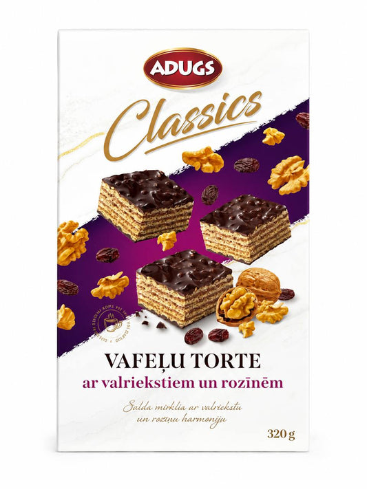Adugs Classics Wafer Cake with Walnuts & Raisins 320g