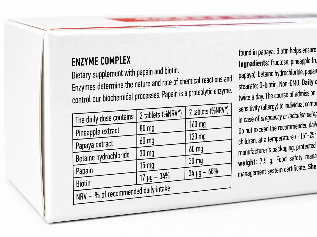GoldenPharm Enzyme Complex 30 tablets product image 2