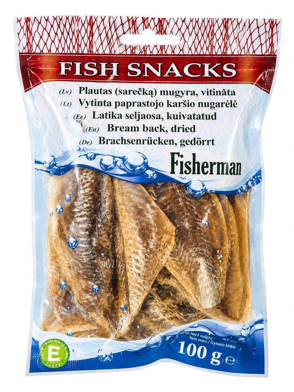 fisherman dried bream back fish snack 100g savoury package side