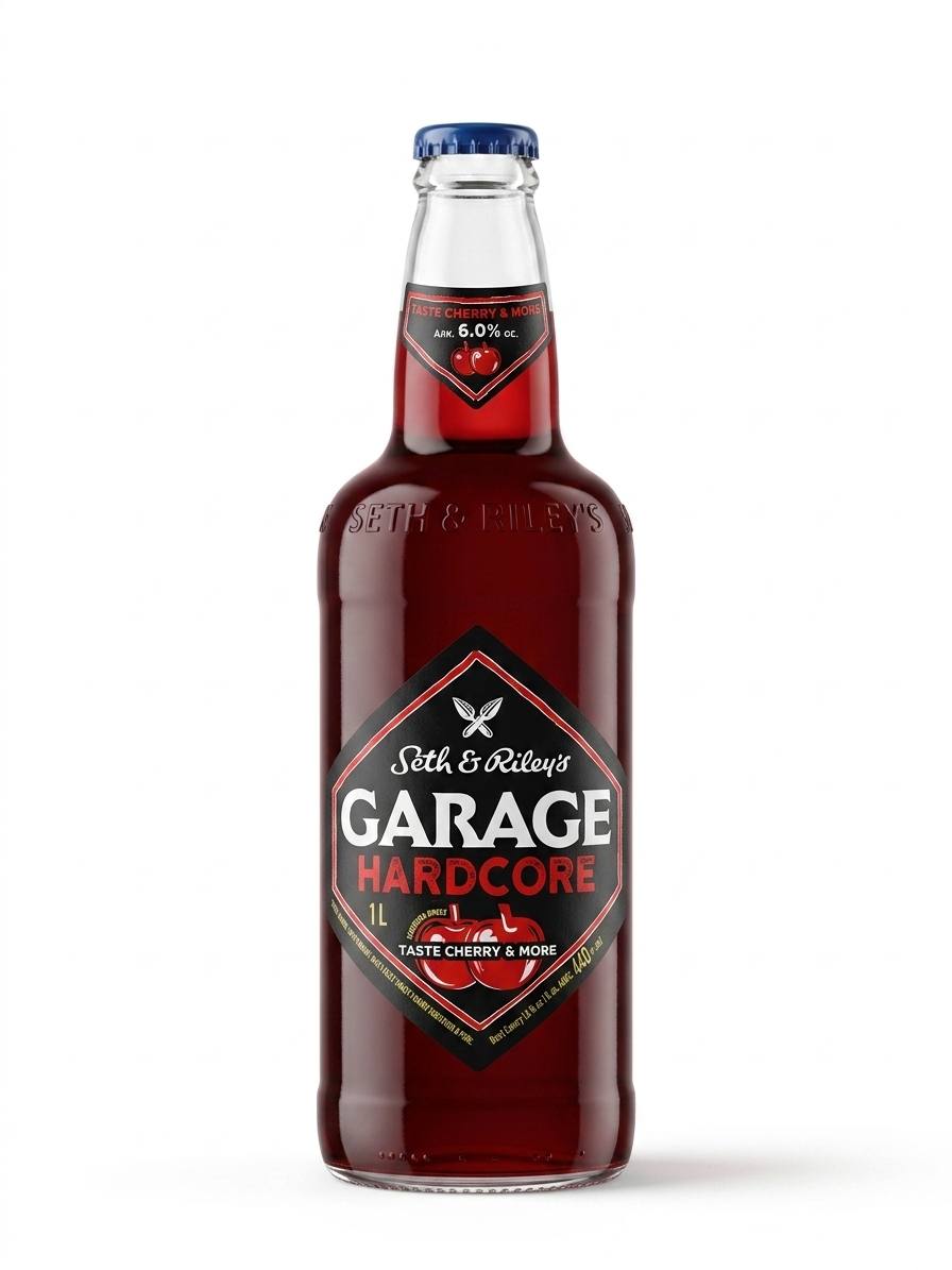 Seth & Riley's Garage Hardcore cherry flavoured beer/cider 1L bottle