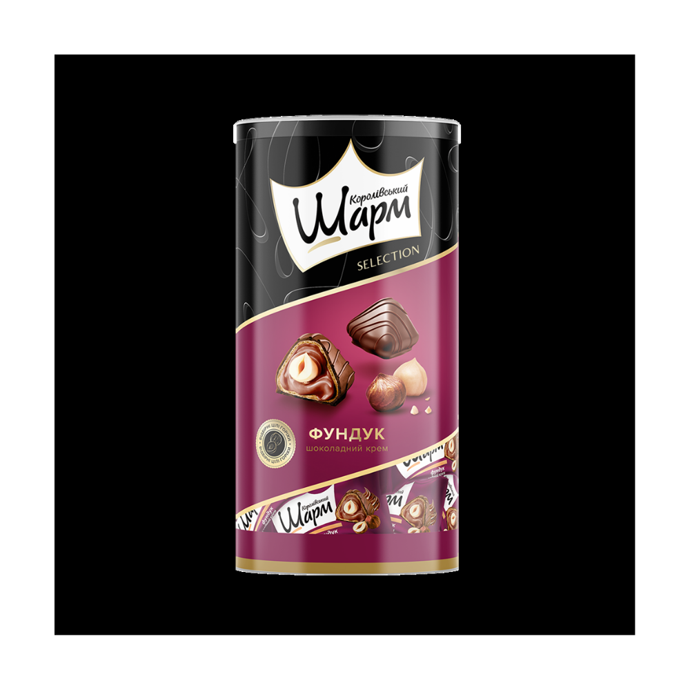 Royal Charm Candies with Whole Hazelnut and Chocolate Cream – 235 g